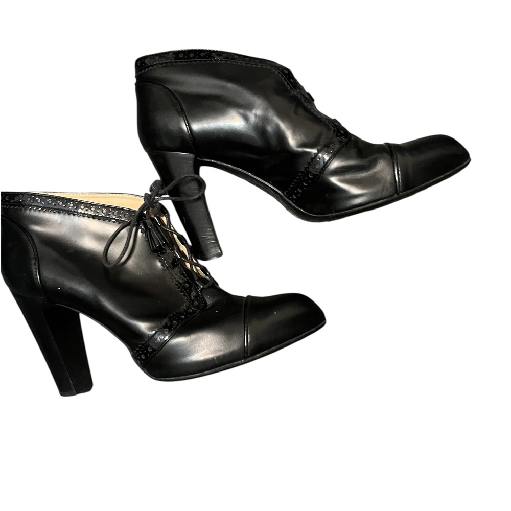 TOD'S | Black Lace Up Platform
Booties Size 40.5